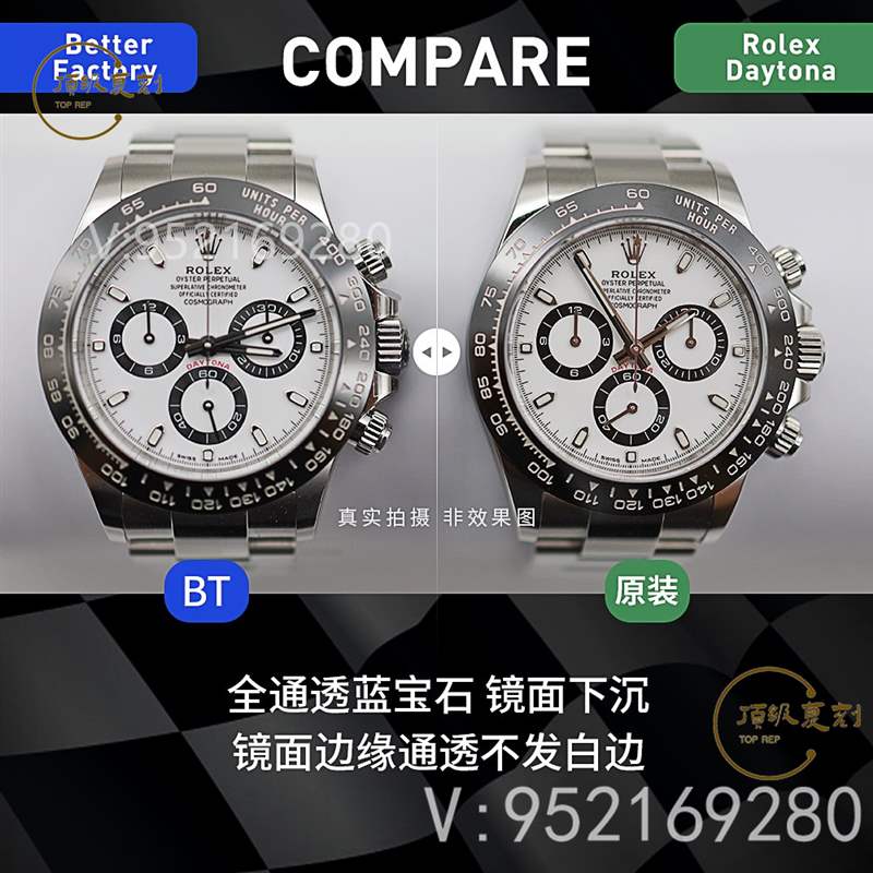 BT廠勞力士4130機(jī)芯迪通拿對(duì)比正品怎么樣,還值得買嗎-復(fù)刻表
