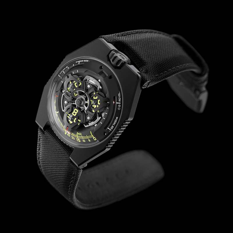 小眾手表：URWERK UR-100時空個性夜光手表-復刻表