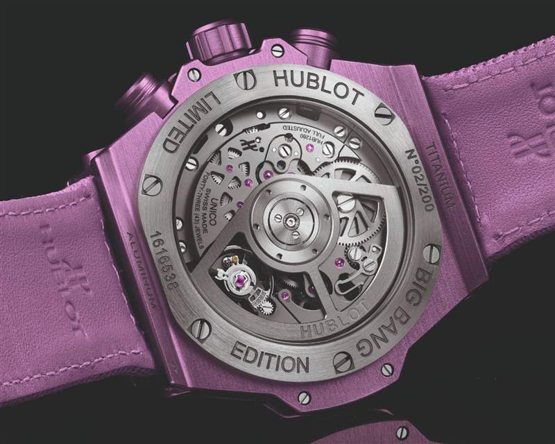 圖片來源:HUBLOT HUBLOT紫色狂迷延續(xù)為夏日活力而設計的最新BIG BANG UNICO-復刻表