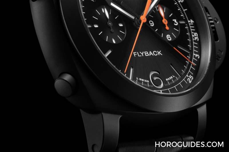 黑陶瓷、分秒計(jì)時(shí)中置｜沛納海Panerai Luminor飛返計(jì)時(shí)陶瓷腕表44毫米-PAM01298-復(fù)刻表