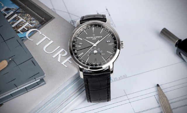 白金材質(zhì)、天鵝絨質(zhì)感灰面，江詩丹頓Traditionnelle全日歷腕表新色亮相-復(fù)刻表