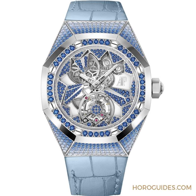 冰藍(lán)版VS.彩虹版，愛彼皇家橡樹概念系列飛行陀飛輪腕表新作寶石滿鑲閃耀登場-復(fù)刻表