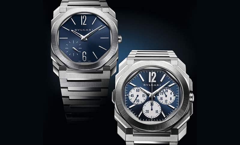 這樣的喀什米爾藍面，美絕了！BVLGARI Octo Finissimo超薄兩地時間計時碼表-復刻表