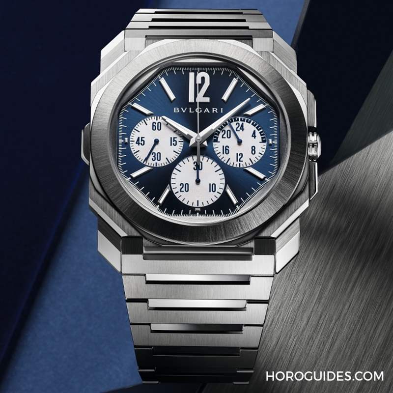 這樣的喀什米爾藍面，美絕了！BVLGARI Octo Finissimo超薄兩地時間計時碼表-復刻表