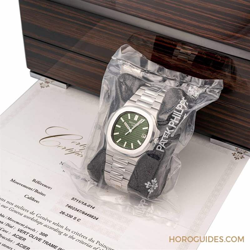 百達翡麗Nautilus 5711綠面首次登上拍賣，「單封Sealed」定價11倍落槌拍出-復(fù)刻表