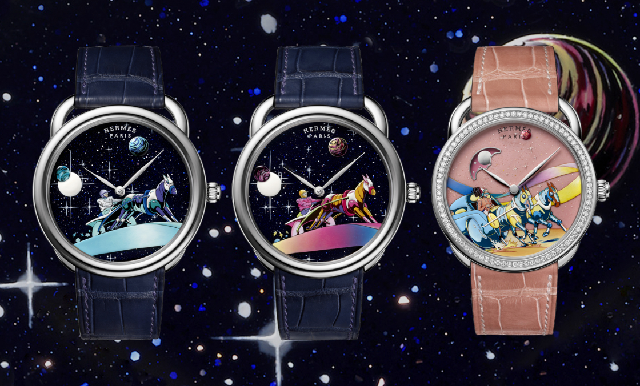 夢幻濾鏡下的美漫英雄！Hermès Arceau Space Derby微繪工藝限量腕表-復(fù)刻表