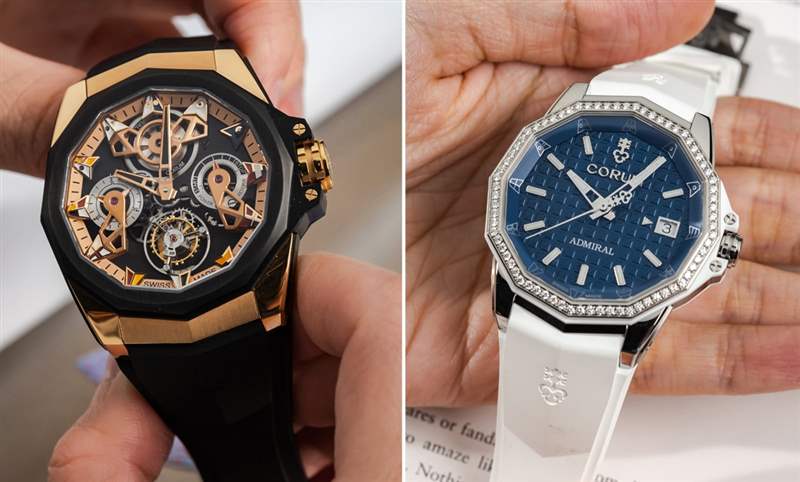 海洋風格領航之選｜Corum海軍上將AC-One 45鏤空陀飛輪與AC-One 38女仕鉆表-復刻表