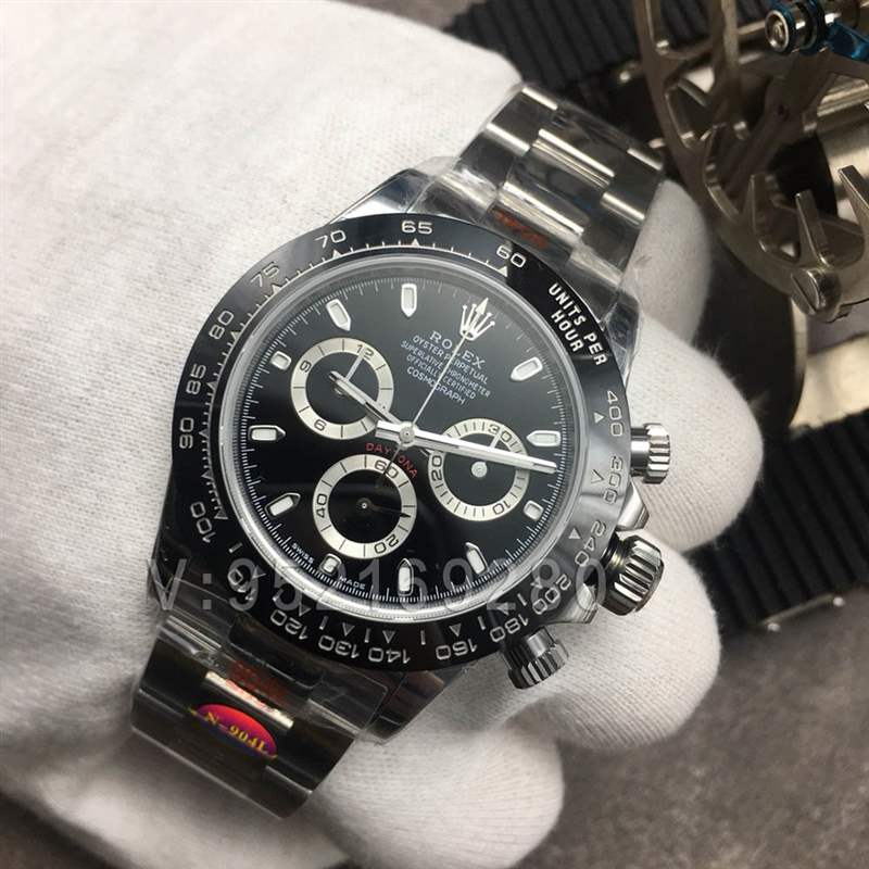 N廠迪通拿V3版「4130機芯」黑鋼迪116500LN陶瓷圈黑面表盤-復刻表