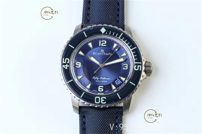 ZF廠寶珀五十噚5015鈦殼藍盤復刻做工怎么樣-復刻表