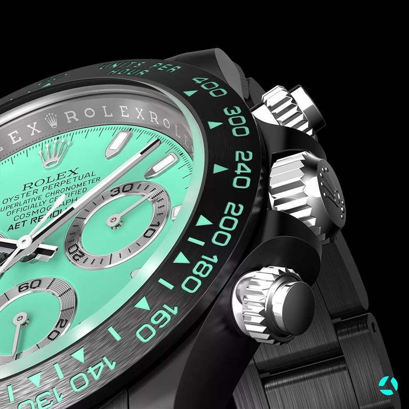 Rolex Daytona綠面陶瓷改裝手表登場Biscay Green配色-復刻表
