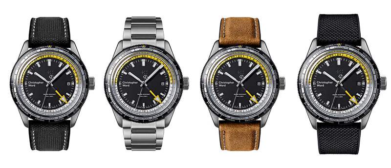 英國小眾品牌Christopher Ward C65 GMT Worldtimer復古手表-復刻表