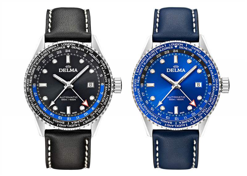 南美小眾品牌Delma潛水GMT藍(lán)盤手表-復(fù)刻表