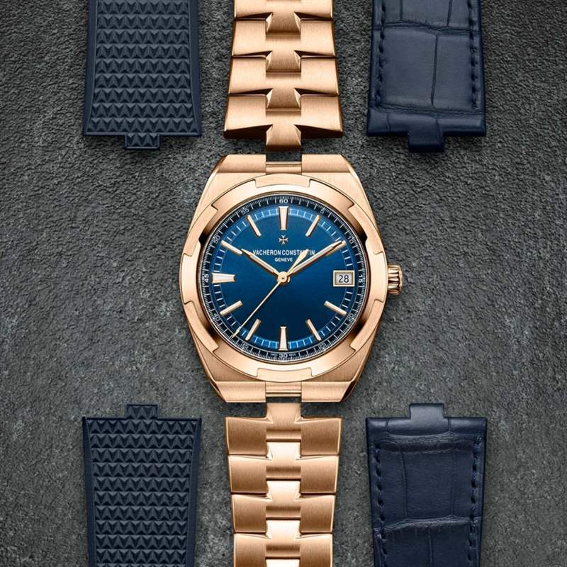 江詩丹頓2020新作！Vacheron Constantin Overseas自動上鏈腕表帶來典雅粉紅金X藍面設定-復刻表