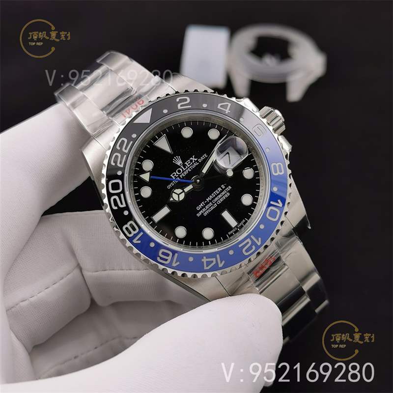 N廠勞力士格林尼治國米藍(lán)黑圈復(fù)刻表3186機芯做工評測-復(fù)刻表
