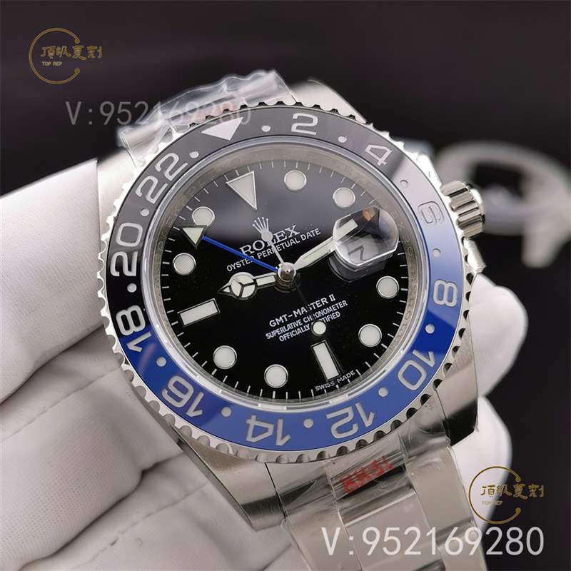 N廠勞力士格林尼治國米藍(lán)黑圈復(fù)刻表3186機芯做工評測-復(fù)刻表