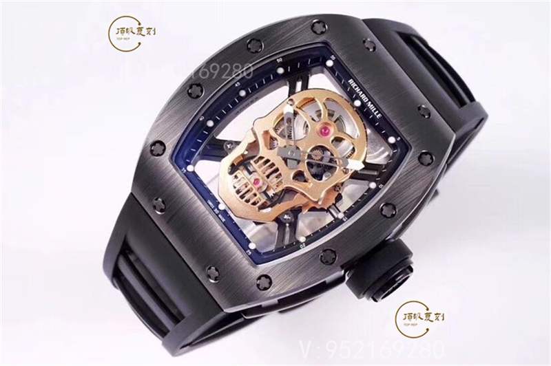 ZF廠理查德米勒RM052骷髏頭黑陶瓷復刻做工評測-復刻表