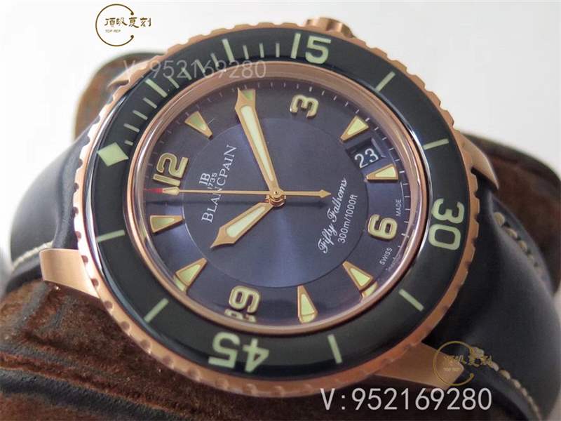 ZF廠寶珀五十噚5015B-3603C-63B玫瑰金藍(lán)盤復(fù)刻表做工怎么樣-復(fù)刻表