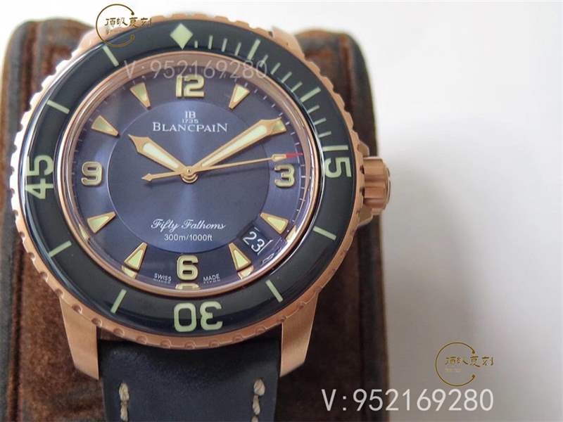 ZF廠寶珀五十噚5015B-3603C-63B玫瑰金藍(lán)盤復(fù)刻表做工怎么樣-復(fù)刻表