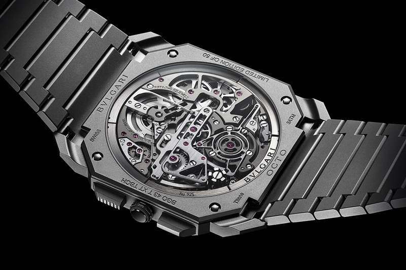 寶格麗新款Octo Finissimo-世界上最薄的計時鏤空陀飛輪腕表103295-復刻表