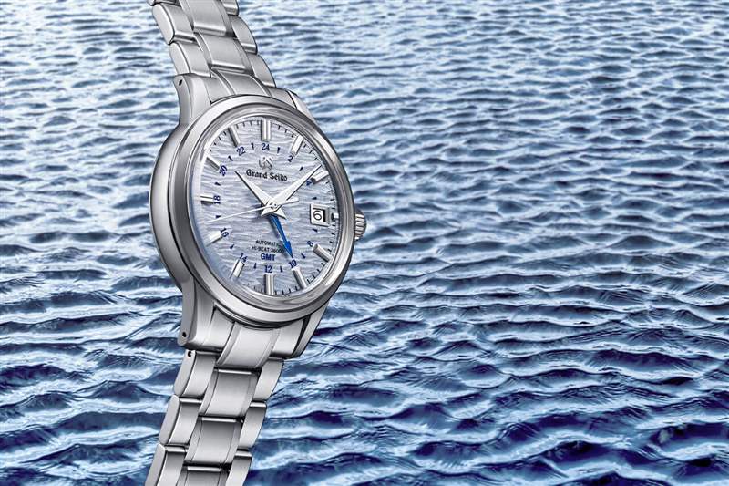 精工表Elegance GMT四季系列山丘湖泊山脈靈感來源設(shè)計(jì)的表盤-復(fù)刻表