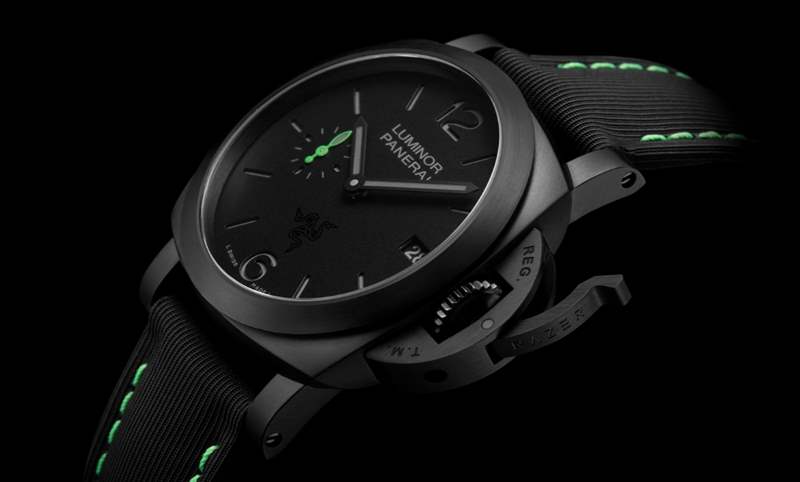 電競美學加身，雷蛇螢光綠在發光｜Panerai Luminor Quaranta Razer特別版-復刻表