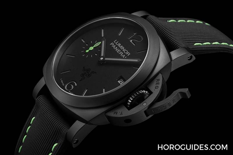 電競美學加身，雷蛇螢光綠在發光｜Panerai Luminor Quaranta Razer特別版-復刻表