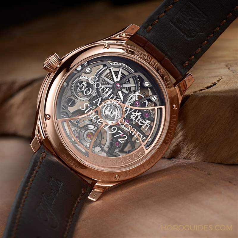 賀高登鐘表50周年! H. Moser & Cie.勇創者圓柱陀飛輪鏤空紀念腕表限量發行-復刻表