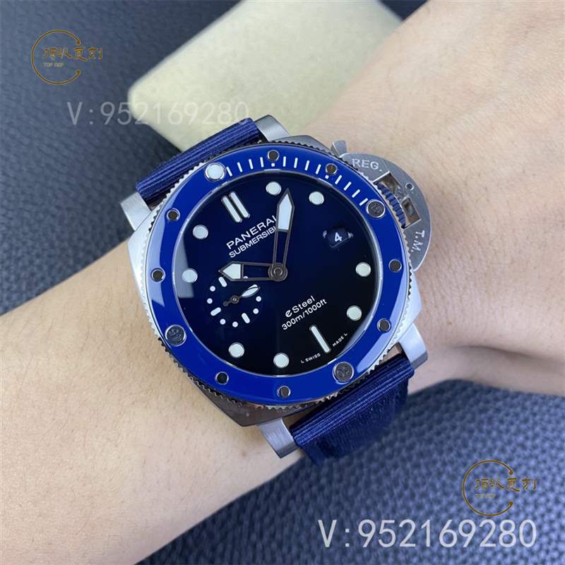 SBF廠(VS廠)新品沛納海pam1289藍色拋光圈口腕表做工如何-復刻表