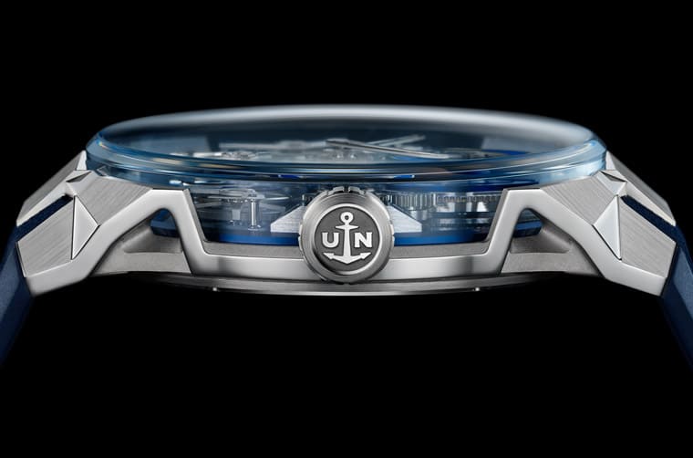 雅典表Blast陀飛輪面盤融入矽質(zhì)細工鑲嵌連表背也都用矽片裝飾-復(fù)刻表