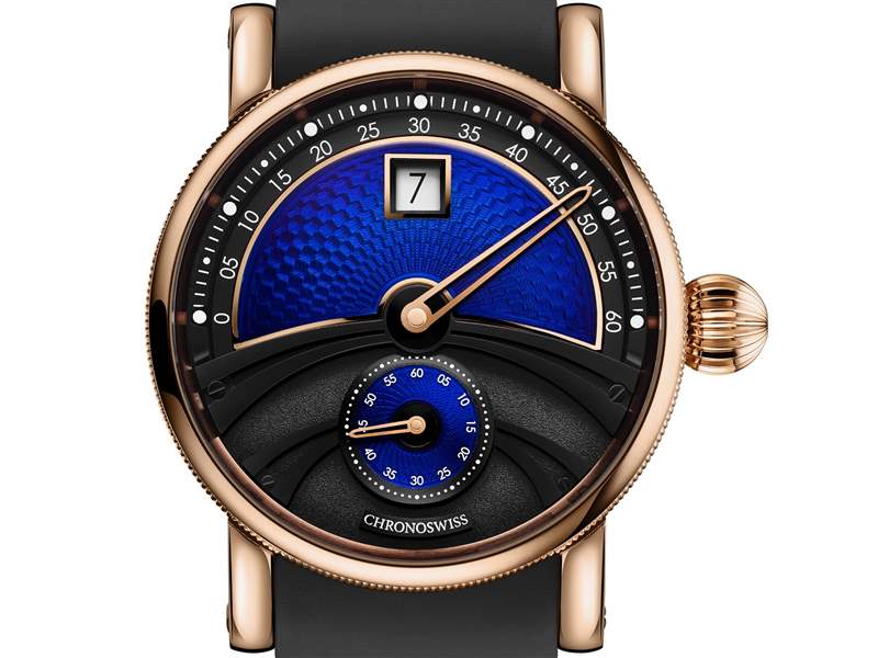 Chronoswiss推出Delphis Oracle數(shù)字跳時(shí)腕表：藍(lán)色琺瑯與璣鏤工藝-復(fù)刻表