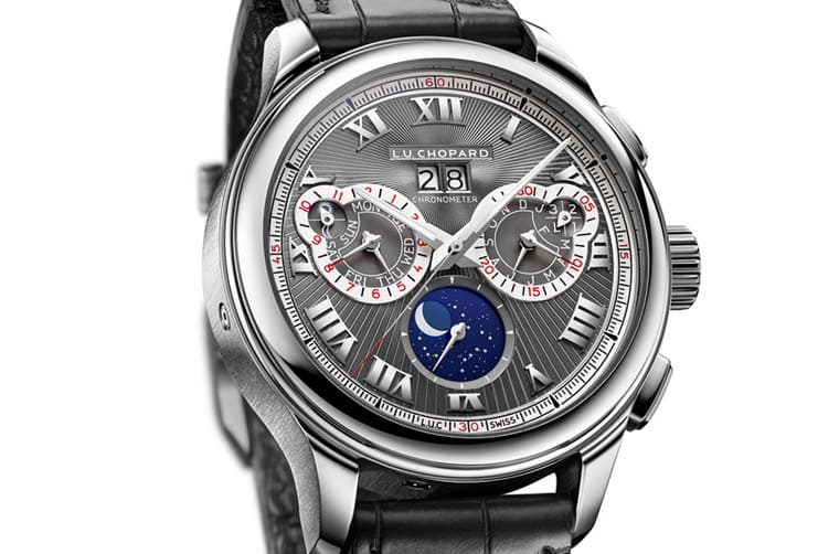 「罕見雙認證高工藝規格」蕭邦L.U.C萬年歷計時碼表-復刻表