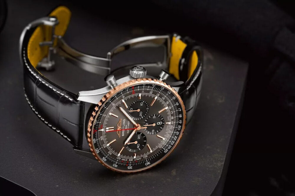 百年靈推出美國獨家Navitimer計時碼表，采用醒目的灰色配色-復刻表