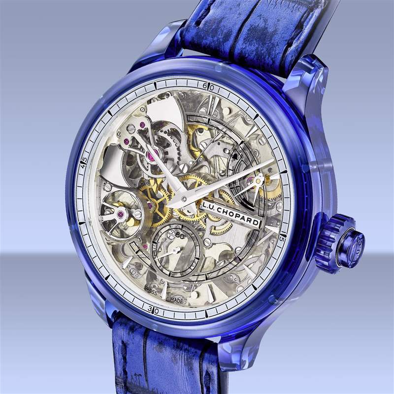 Chopard推出L.U.C Full Strike Blue Sapphire藍(lán)色藍(lán)寶石表殼三問(wèn)腕表-復(fù)刻表