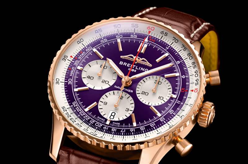 百年靈為慶祝臺(tái)北101落成二十周年特別打造超限量紫面Navitimer飛行表-復(fù)刻表