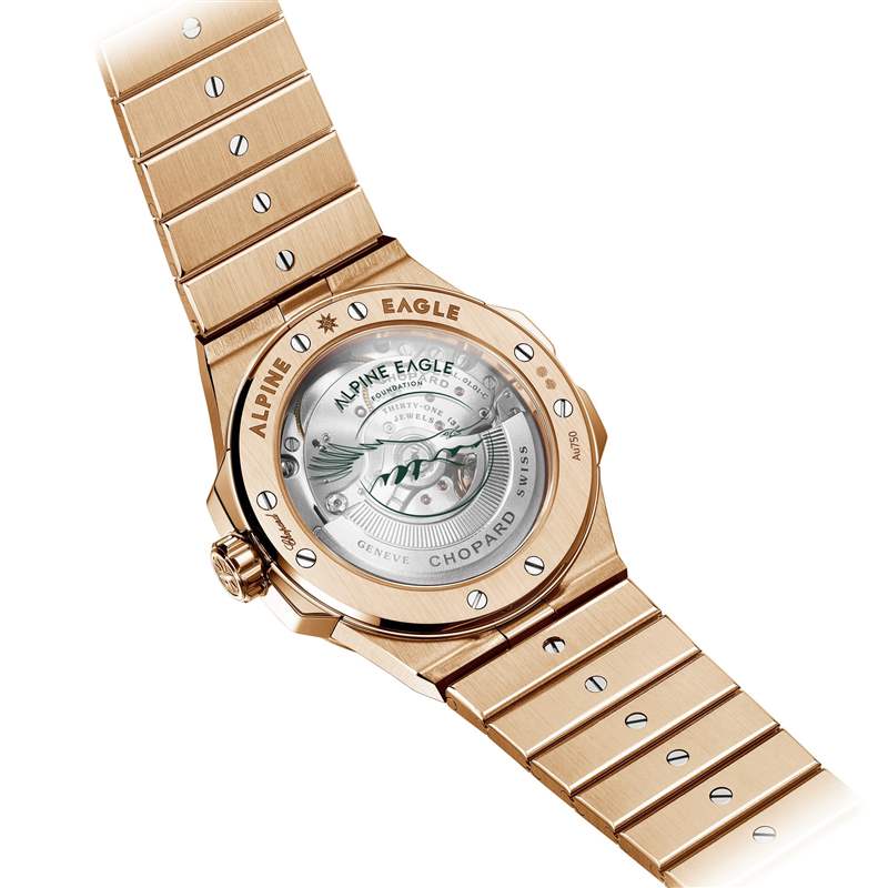 Chopard推出Alpine Eagle系列腕表新作：綠色表盤，33mm女士腕表-復(fù)刻表