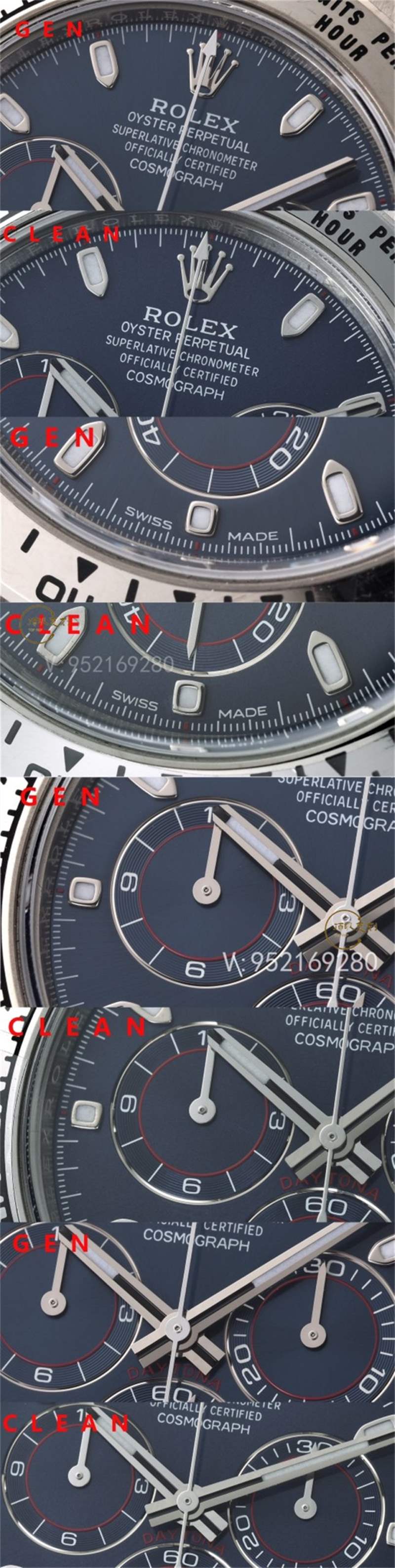 Clean廠116509白金藍(lán)鋼迪對(duì)比正品怎么樣,C廠藍(lán)貓迪真假對(duì)比評(píng)測(cè)-復(fù)刻表