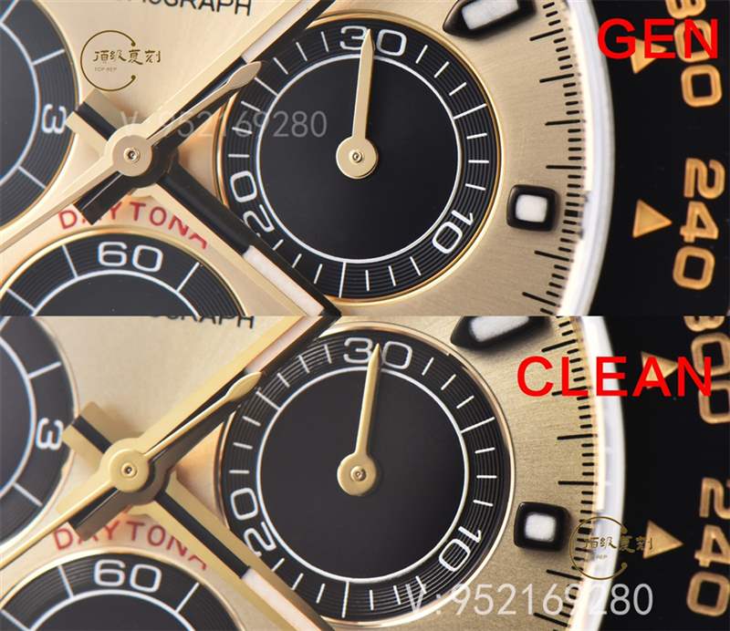 C廠余文樂真假對比,Clean廠勞力士余文樂4130做工對比正品一眼假嗎-復(fù)刻表