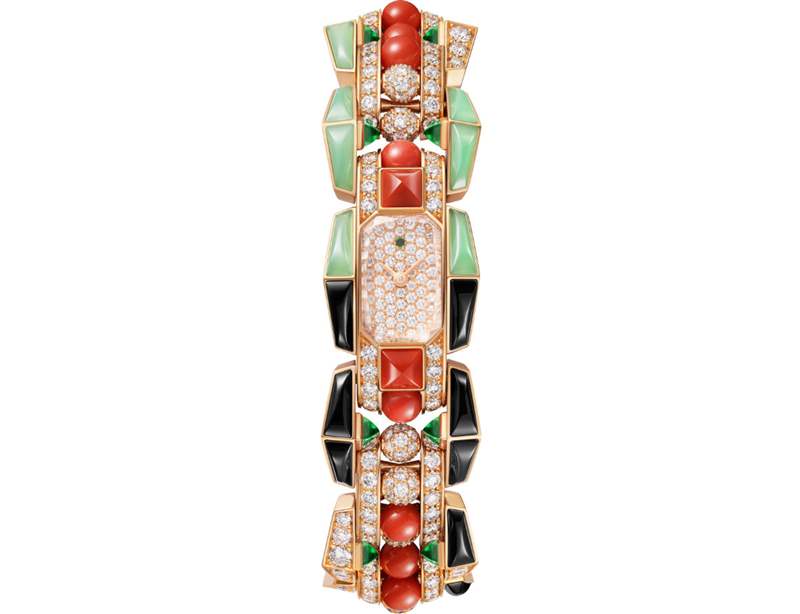 Cartier推出5枚Mécabille高級珠寶腕表：寶石滾珠與方釘元素-復刻表