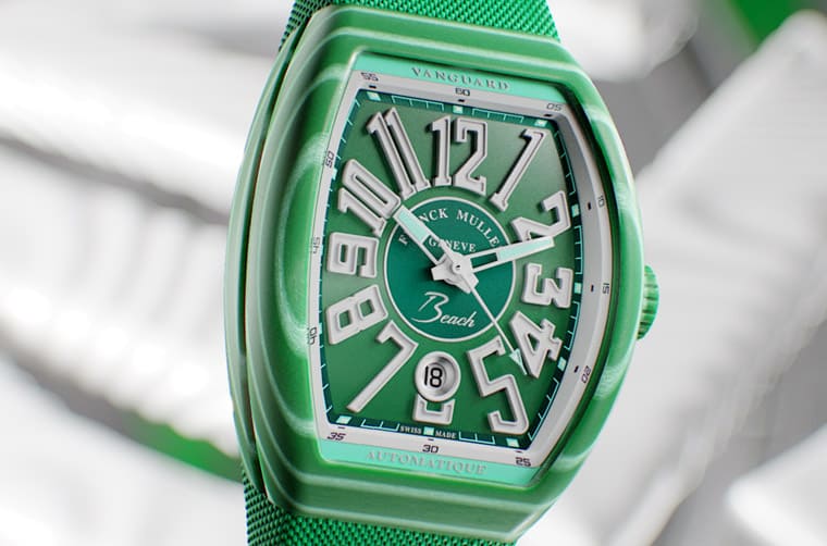 法蘭克穆勒Vanguard Beach彩色玻璃纖維表殼靈感與一個季節(jié)有關(guān)-復(fù)刻表