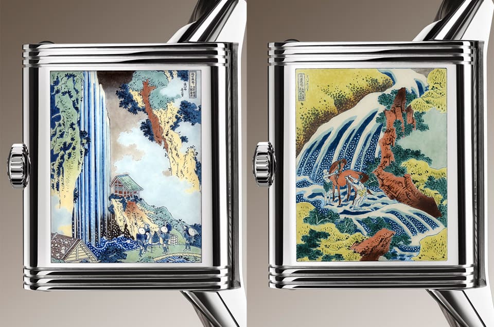 積家將葛飾北齋浮世繪名畫濃縮進Reverso手表翻轉到表背可見珍稀微繪琺瑯工藝-復刻表