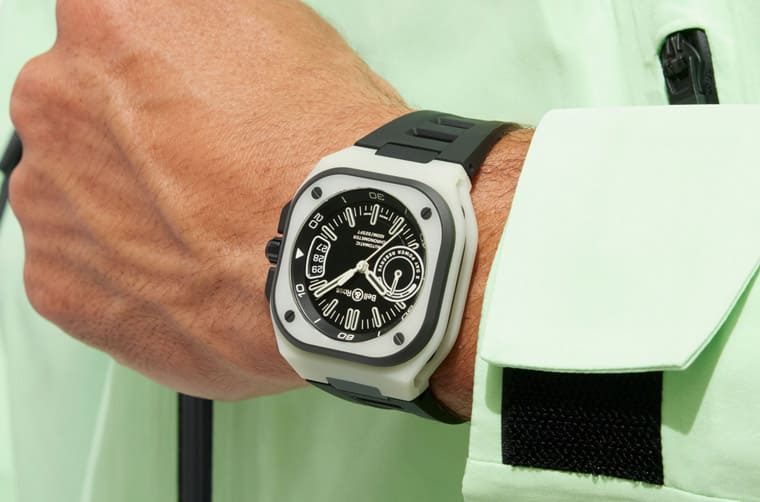 柏萊士夜光系列BR-X5 Green Lum再進(jìn)化整枚表殼都會(huì)發(fā)出綠光-復(fù)刻表