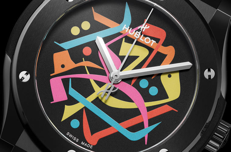 HUBLOT經(jīng)典融合黑陶瓷迪拜特別款 “鬼畫符” 有一個特殊含義-復刻表