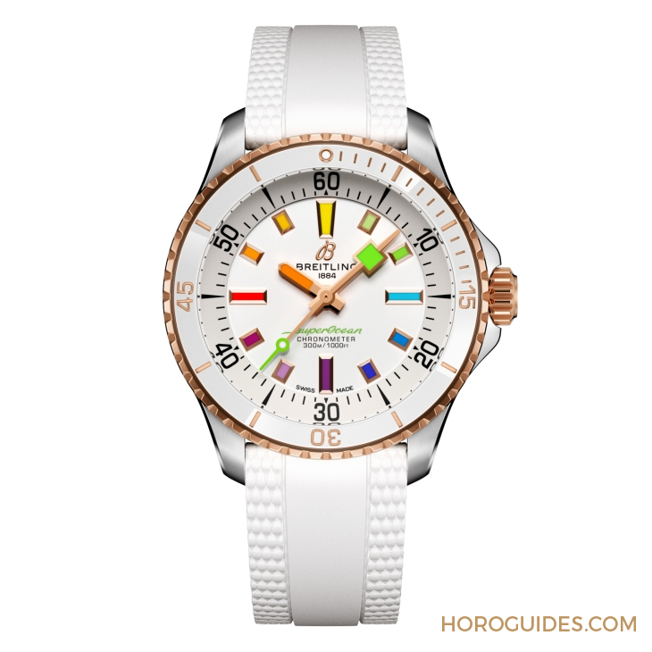 百年靈Superocean 36、42、44mm彩虹時標(biāo)面繽紛亮相-復(fù)刻表
