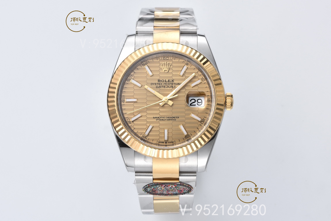 C廠Clean廠新品勞力士間金日志格子紋金盤(pán)上海3235機(jī)芯介紹-復(fù)刻表