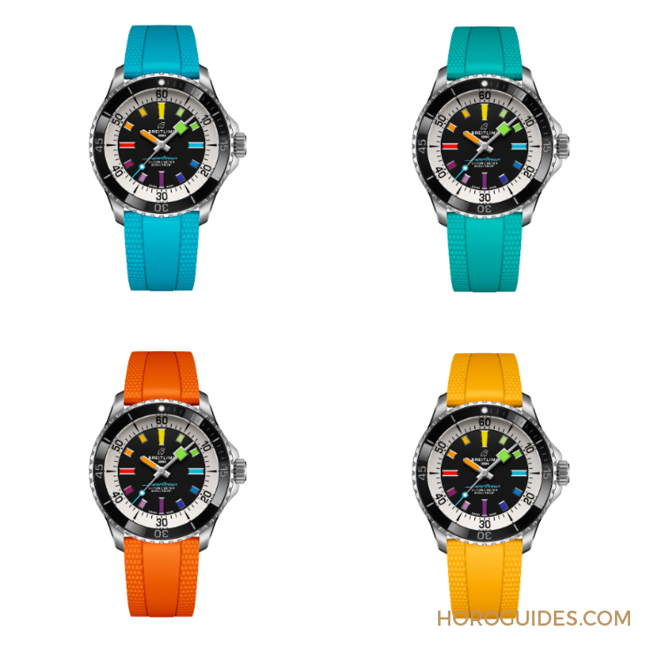 百年靈Superocean 36、42、44mm彩虹時標(biāo)面繽紛亮相-復(fù)刻表