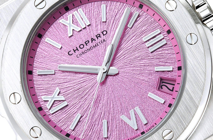 蕭邦A(yù)lpine Eagle三針表以阿爾卑斯山茉莉花為靈感 嶄新?lián)Q上粉紅面盤-復(fù)刻表